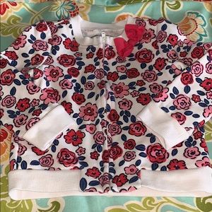 2T/3T Gymboree zip up cardy with BOW 🎀